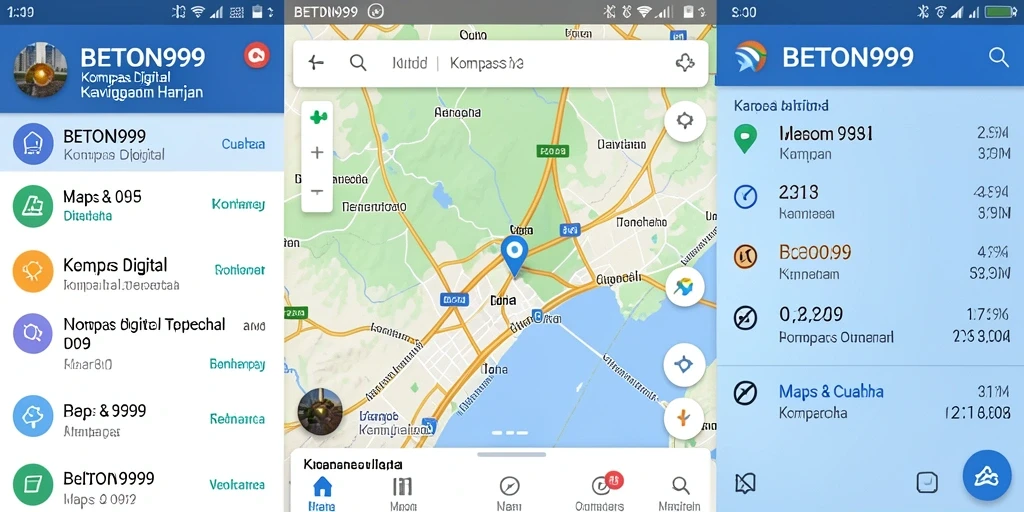 Tampilan antarmuka BETON999 yang simpel dan fungsional untuk navigasi.