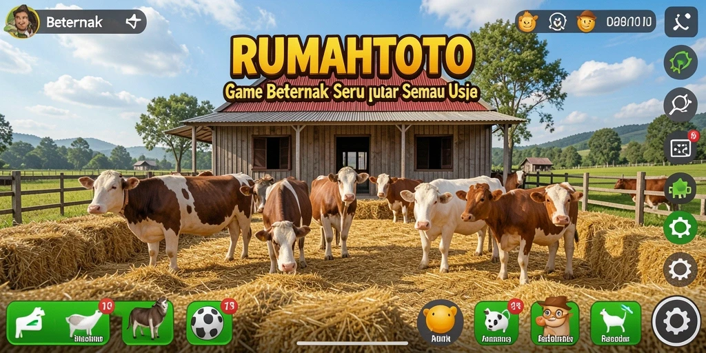 Antarmuka RUMAHTOTO yang menarik dan fungsional untuk beternak.